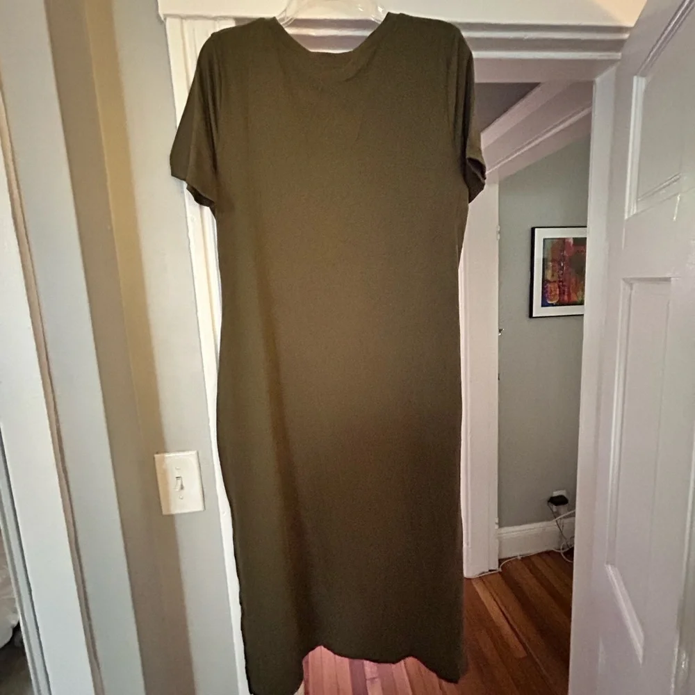 NWT Olive Green Midi Dress - Picture 7 of 12